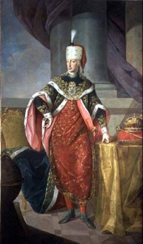 Emperor Francis I (1708-65) Holy Roman Emperor, wearing the official robes of the Order of St. Steph