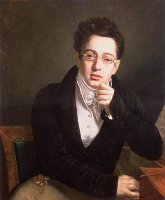 Portrait of Franz Schubert (1797-1828), Austrian composer, aged 17, c.1814 from Austrian School, (19th century)
