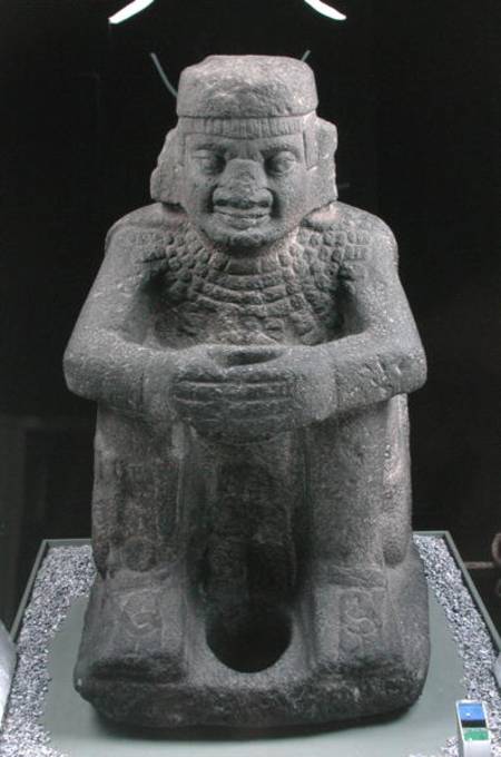 Standard-bearer, found at the Templo Mayor from Aztec