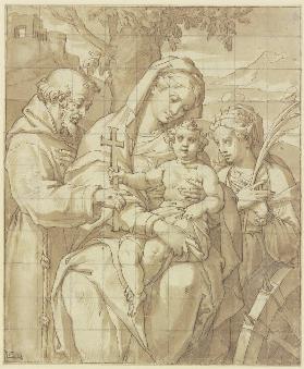 Madonna mit Kind, dem Heiligem Franziskus und der Heiligen Katharina