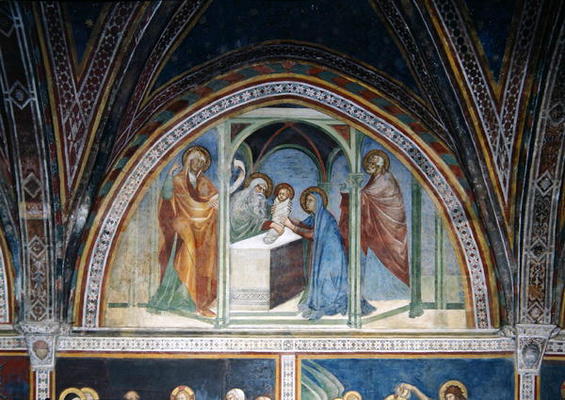 The Circumcision, from a series of Scenes of the New Testamant (fresco) from Barna  da Siena