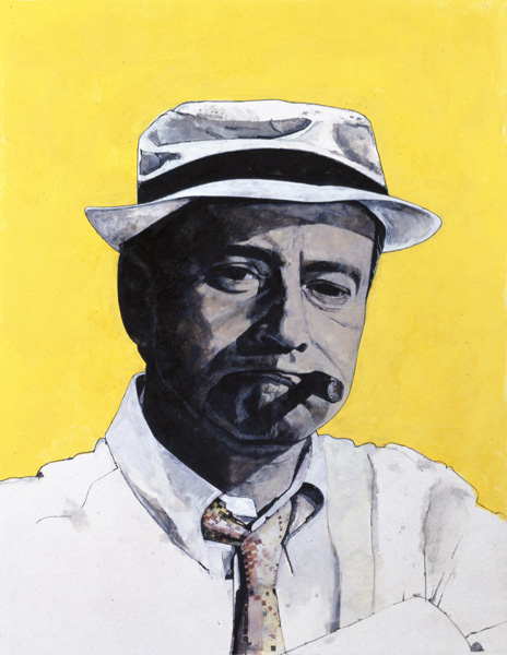 Portrait of Jack Lemmon, illustration for The Daily Mirror Colour Supplement from Barry  Fantoni