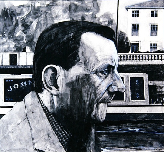 Portrait of Lennox Berkeley, illustration for The Sunday Times from Barry  Fantoni