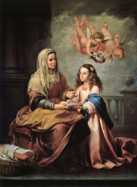 B.E.Murillo, Erziehung Jungfrau Maria