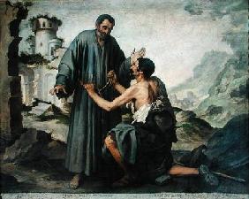 Fray Ginepero and the poor Man