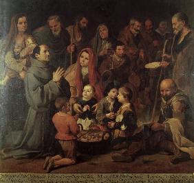 Murillo / St. Diego of Alcala, feeding