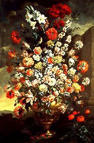 Flower still life from lilies, tulips, pinks and other flowers from Bartolomeo Bimbi