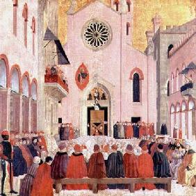 St. Vincent Ferrer Preaching in front of the Church of Sant' Eufemia in Verona