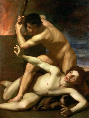Cain murdering Abel, c.1610 from Bartolomeo Manfredi