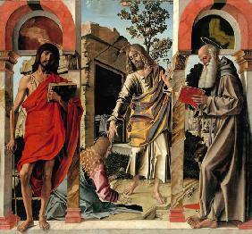Resurrected Christ with Mary Magdalen and Saints John the Baptist and Jerome