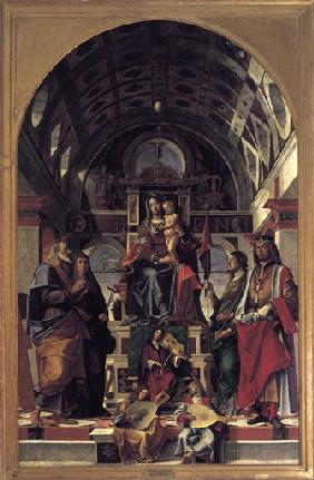 Maria mit Kind und die Heiligen Andreas, Monika, Ursula und Sigismund