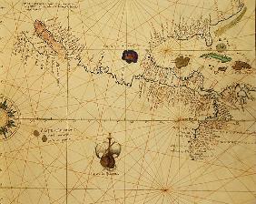Central America, from an Atlas of the World in 33 Maps, Venice, 1st September 1553(detail from 33096