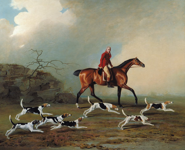 Captain W.H. Rickets at the fox-hunt in Longwood. from Benjamin Marshall