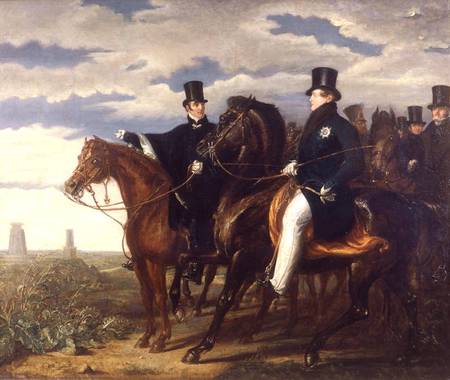 The Duke of Wellington describing the Field of Waterloo to King George IV (1762-1830) from Benjamin Robert Haydon