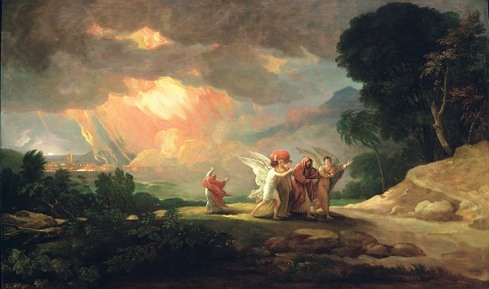 Lot Fleeing from Sodom from Benjamin West