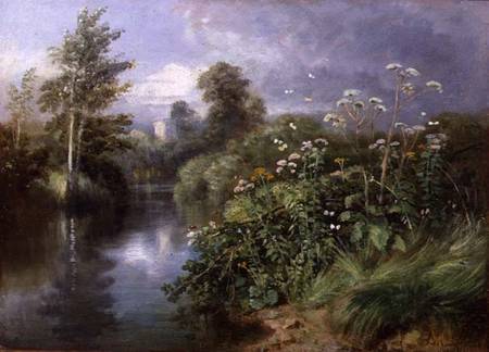 The Banks of the River from Benjamin Williams Leader