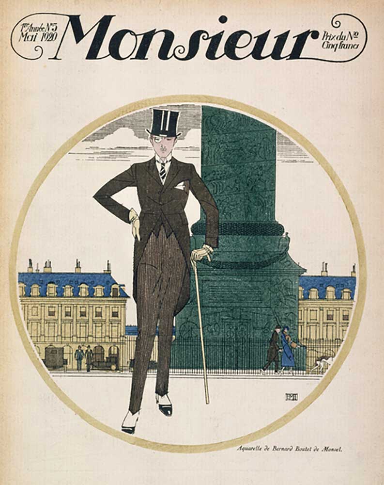 Cover of Monsieur magazine, May 1920 from Bernard Boutet de Monvel