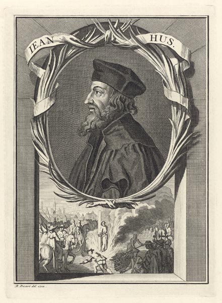 Portrait of John Hus from Bernard Picart