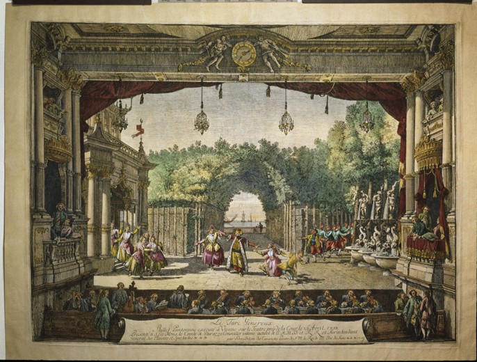 Ballet "Le Turc Généreux" in the Vienna Burgtheater from Bernardo Bellotto
