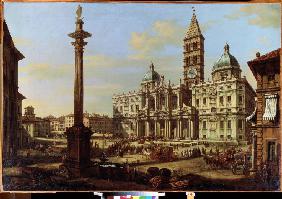 The Piazza and Church of Santa Maria Maggiore in Rome