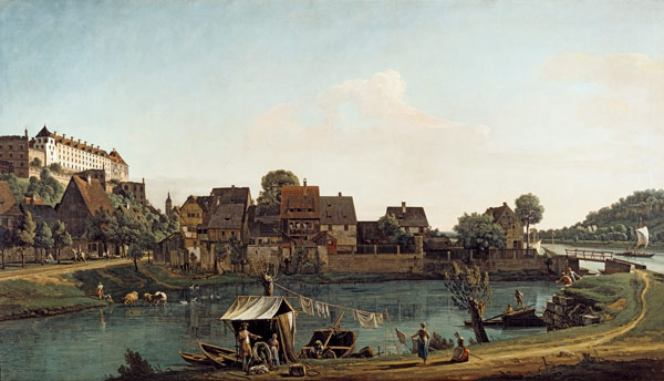 Die Schiffervorstadt in Pirna from Bernardo Bellotto