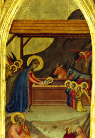 The birth Christi. Part from the wing of a triptych from Bernardo Daddi