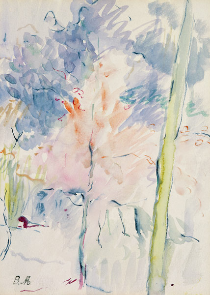 Red Tree in a Wood from Berthe Morisot