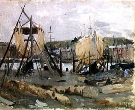Boat building from Berthe Morisot