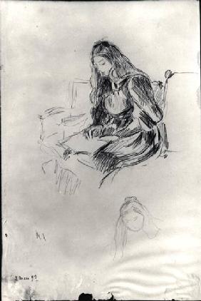 Julie Manet (1878-1966) reading
