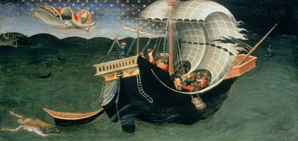 St. Nicholas rebuking the Tempest from Bicci  di Lorenzo