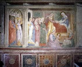 The Nativity, from the Life of the Virgin cycle in an apse chapel