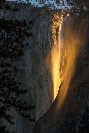 golden waterfall