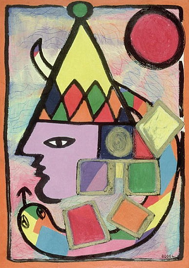 Harlequin, 2000 (oil, pastel and Indian ink on paper)  from Bodel  Rikys