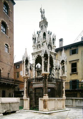 Funerary monument of Cansignorio Della Scala (1340-75) (photo) from Bonino da Campione