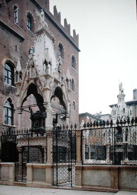 Funerary monument of Mastino II Della Scala (1308-51) (photo) from Bonino da Campione