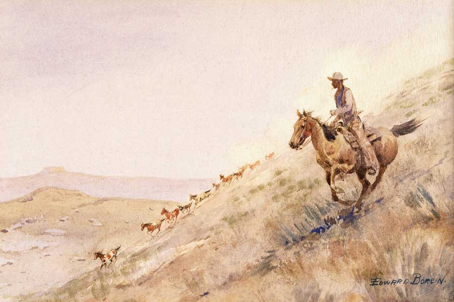 Rounding Up Horses from Edward Borein