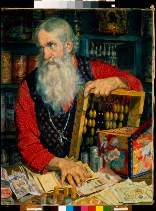 The Merchant (Old Man with Money) from Boris Michailowitsch Kustodiew