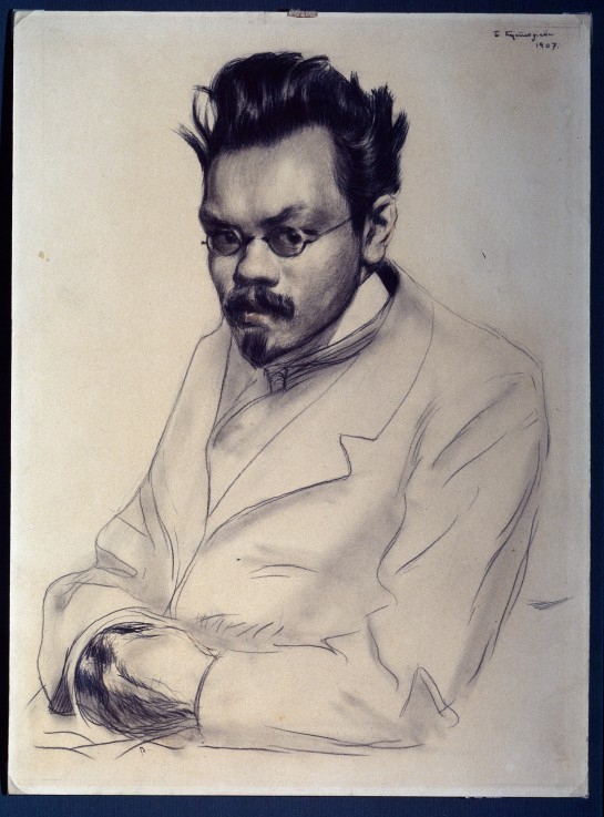 Portrait of the author Alexei M. Remizov (1877-1957) from Boris Michailowitsch Kustodiew
