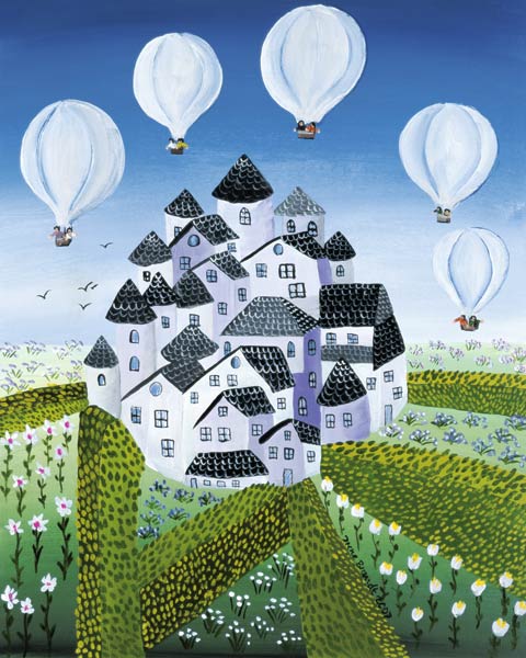 Weisse Ballons Irene Brandt As Art Print Or Hand Painted Oil