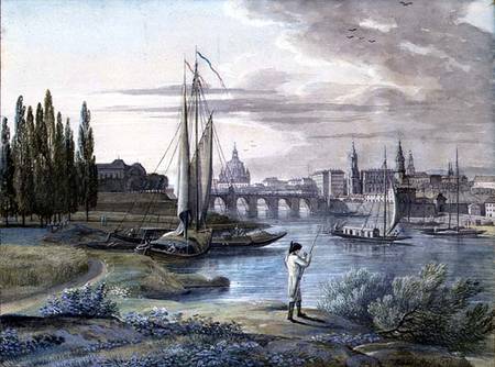 View of Dresden and the River Elbe from C. Roes