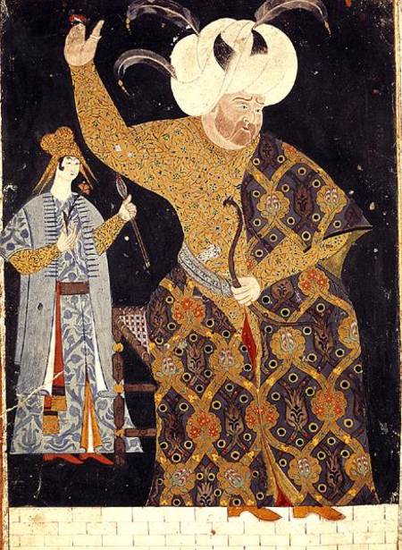 Portrait of Sultan Selim II (1524-74) firing a bow and arrow from called Nigari Reis Haydar
