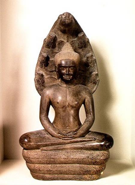 Buddha seated in meditation on the Naga, Angkor from Cambodian
