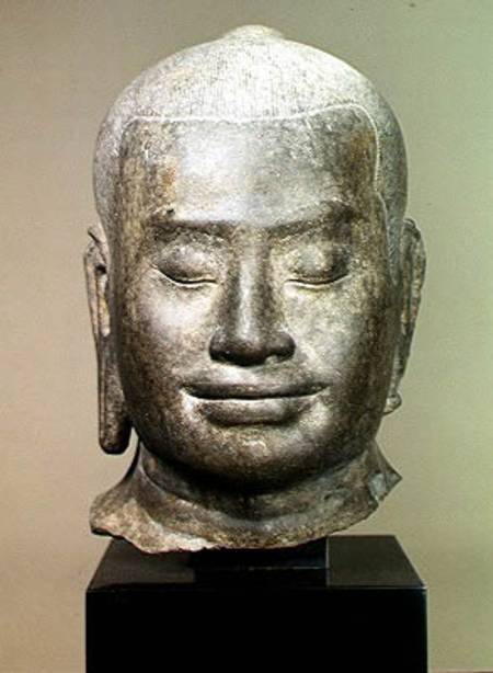 Head of King Jayavarman VII (r.1181-c.1220) from Cambodian