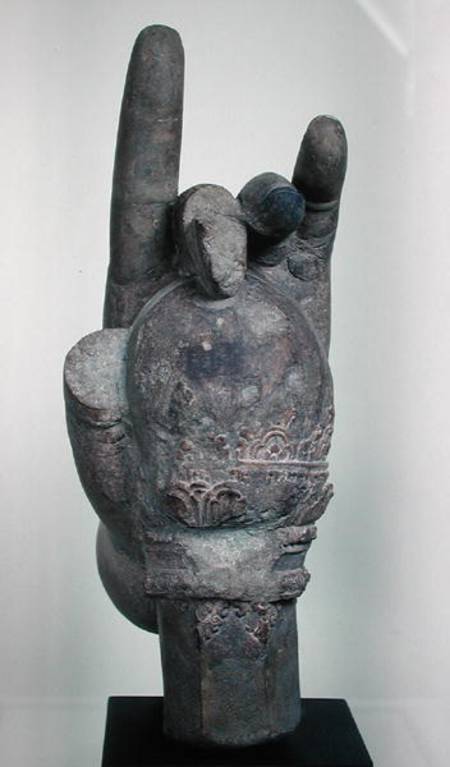 Hand from a colossal statue of Shiva, from Koh Ker, Kompong Thom Province from Cambodian School