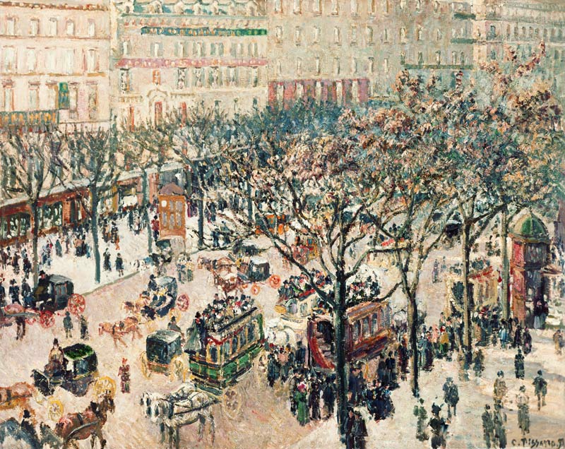The boulevard of the Italy in the morning light. from Camille Pissarro