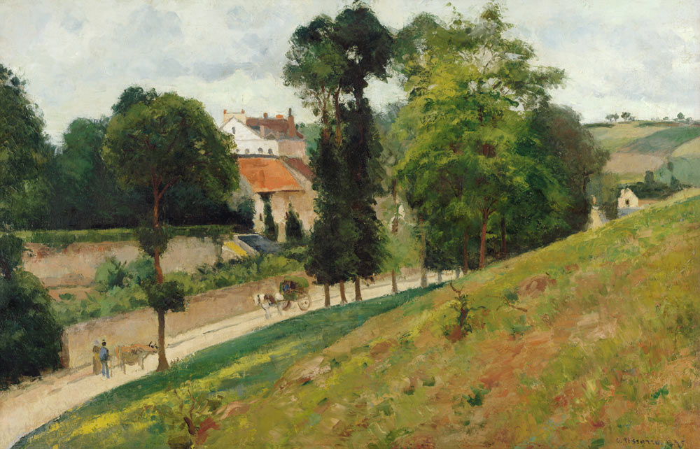 The Rue Saint Antoine in L ' Hermitage, Pontoise from Camille Pissarro