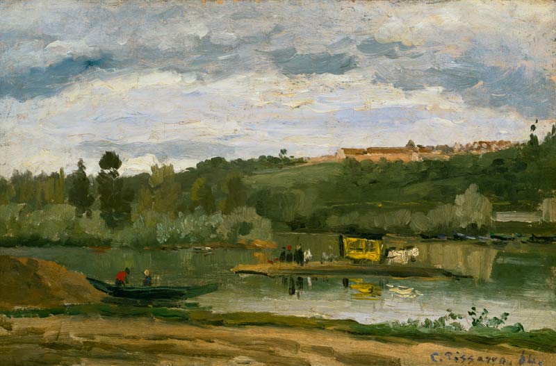 Ferry at Varenne-Saint-Hilaire from Camille Pissarro