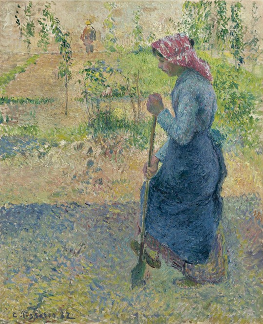 Peasant Girl Laboring from Camille Pissarro