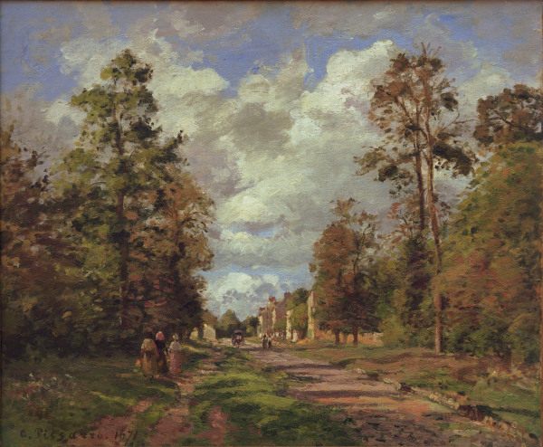 C.Pissarro, Die Straße von Louveciennes from Camille Pissarro