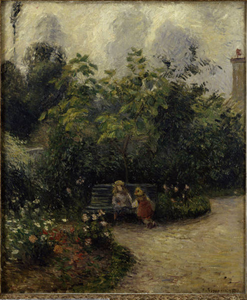 C.Pissarro / Garden in L''Hermitage from Camille Pissarro